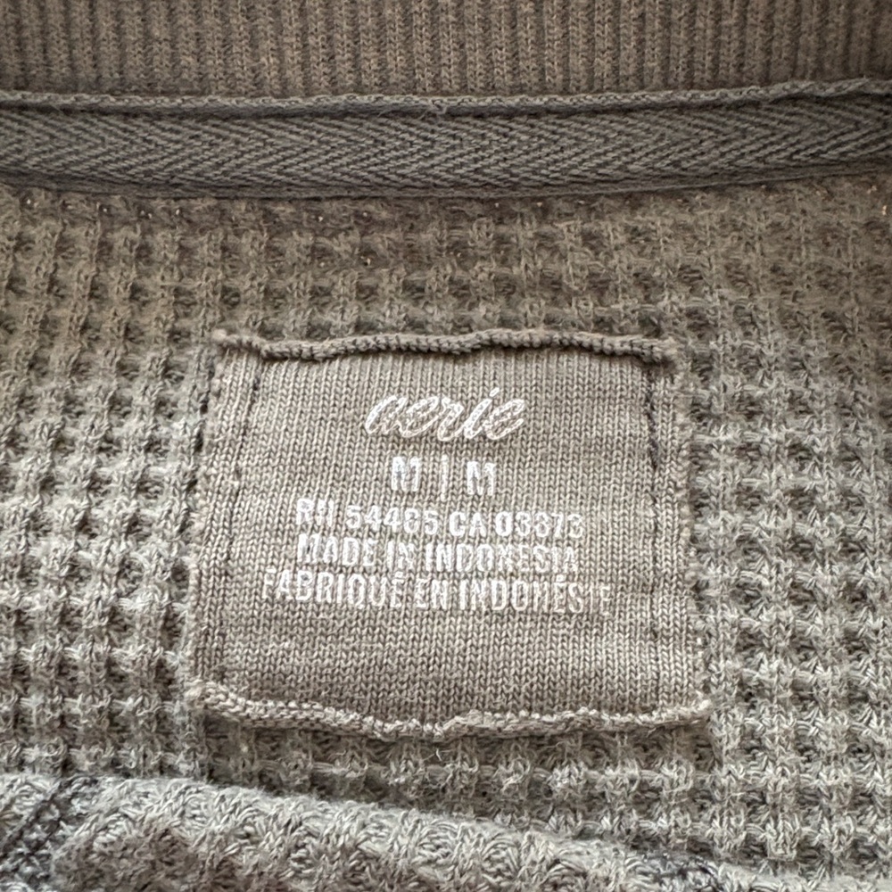 Aerie Green cotton blend Waffle Knit Sweater - Picture 3 of 5